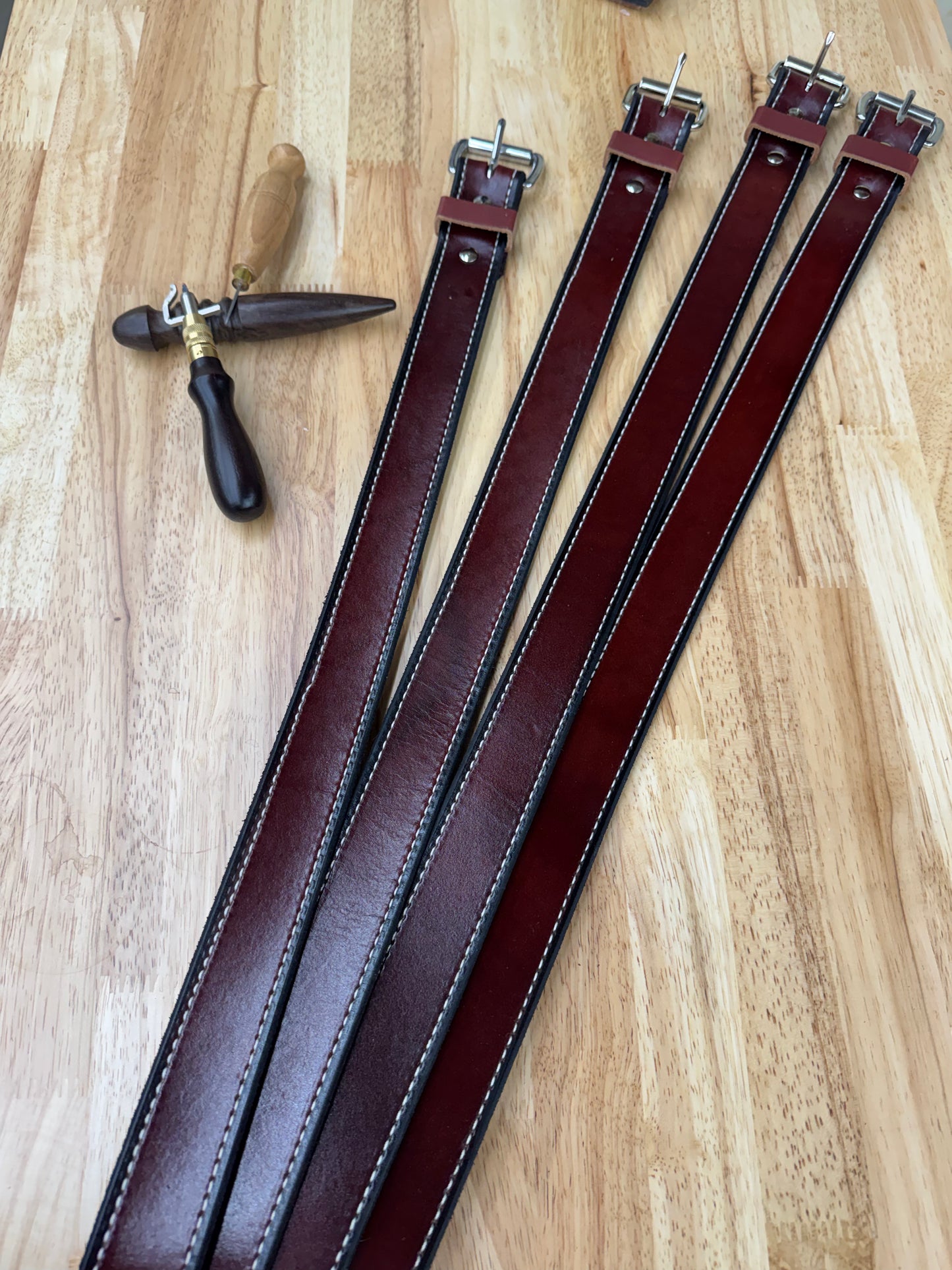 Mahogany Leather Belt